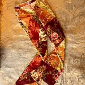 Stretch velvet patchwork 60s-70s style bell-bottom jeans NWT